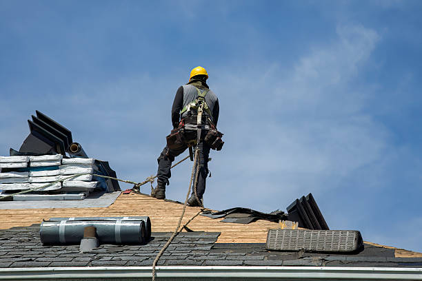 Professional Gutter Installation technician working in Forest City, PA